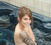 Hailey Leigh completely naked in the hottub 8