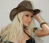 Cowgirl Gina Lynn Strips Down Naked 9