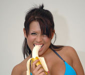 Eva Angelina Stripping, Masturbating, and Eating a Banana 10