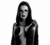 Eva Angelina's Big Breasts in Black and White 4