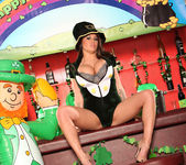 Brandy Talore Busting Out of a St Patrick's Day Uniform 11