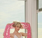 Glamorous teen Kara Duhe in her pink sarong and bikini 12