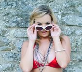 Jodie Gasson seduces us outdoors in her red bikini 6