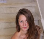 Candice Fergison - spreading her shaved pussy on the stairs 19