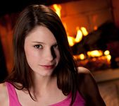 Rilee Marks Warms Up By The Fireplace 10