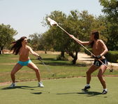 Jo, Sandra Shine - Topless Golfing - Viv Thomas 4