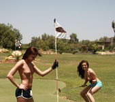 Jo, Sandra Shine - Topless Golfing - Viv Thomas 16