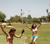 Jo, Sandra Shine - Topless Golfing - Viv Thomas 18