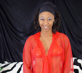 Red sheer nightie - I Love Black Girls