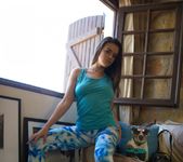 Brook Wright Blue Leggings - Skin Tight Glamour 4