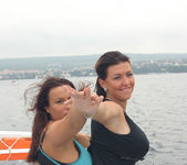 Aneta with Kora on a Truism Boat - Aneta Buena 10