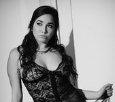 Karlee Grey is Sultry in Black & White While She Masturbates 4