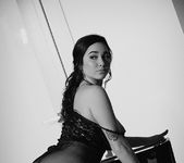 Karlee Grey is Sultry in Black & White While She Masturbates 9