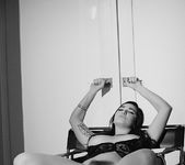 Karlee Grey is Sultry in Black & White While She Masturbates 11