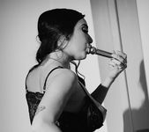 Karlee Grey is Sultry in Black & White While She Masturbates 16