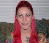 Tattooed Amateur With Red Hair Spreads Her Ass