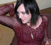 Gothic Emo Teen Modeling And Spreading Nude 4