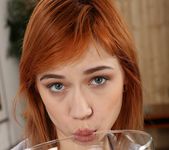 Kira Roller tastes her piss from a giant glass 5