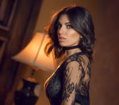 Darcie Dolce Seduces In Her Black Bodysuit and Lace 5
