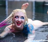 Busty Leya nude and wet in the pool - Leya Falcon 8