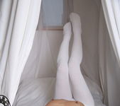 Dominika C - White pantyhose 7