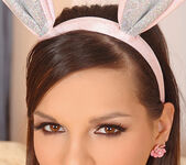 Easter Bunny Solo: Eve Angel Toys With Her Trimmed Pussy