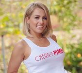Zoey Monroe Wears a Tight Tee and Red Panties 10