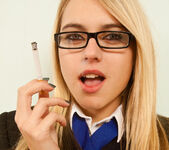 Chloe Toy Blue School Girl Smoking 13