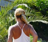Natalie K - Outdoor masturbation in shorts and tits out 17