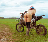 Jeny Smith - Dirty Naked girl on a dirt bike  6