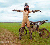 Jeny Smith - Dirty Naked girl on a dirt bike  9