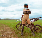 Jeny Smith - Dirty Naked girl on a dirt bike  10