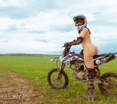 Jeny Smith - Dirty Naked girl on a dirt bike  11