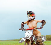 Jeny Smith - Dirty Naked girl on a dirt bike  16