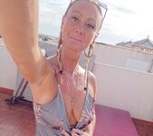 Natalie K - selfie flashing tits and fingering 11