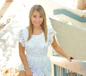 Amie - naked blonde teen in the streets 9
