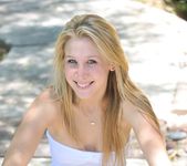 Alanna - blonde teen outdoors nudes 29