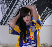 Autumn Riley - Blue & Yellow Soccer Jersey