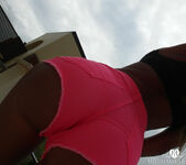 What's under pink shorts of Melena Maria Rya? 11