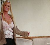 Natalie K - Fingering with tights pulled down on balcony