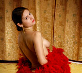 Veta - Girl in Red Boa - Stunning 18 11