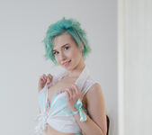 Blue-haired teeny anal debut - Alice Klay - 18 Videoz 5