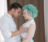 Blue-haired teeny anal debut - Alice Klay - 18 Videoz 6