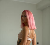 Kiara J - Kiara - Tiny Skirt White Stockings - Stunning 18 6