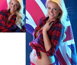 Becki Haddick Strips For Her Country - Spinchix - Solo Nude Pics
