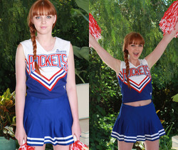 Marie McCray in a Cheering Uniform - Solo Picture Gallery