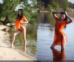 Orange blouse - Emma - Solo Picture Gallery