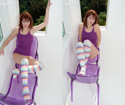 Delila Darling - Purple Chairs - Solo Sexy Photo Gallery