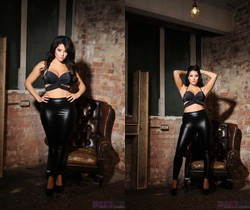 Charley in her black top and tight black leggings - Solo HD Gallery