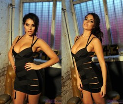Charley S teasing in her sexy tight black dress and lingerie - Solo Nude Pics